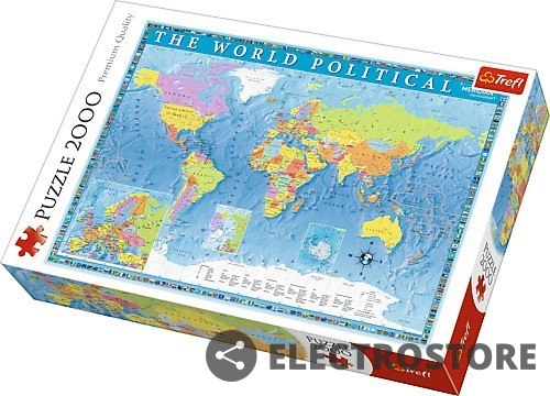 Trefl Puzzle Element W Polityczna Mapa Wiata Electrostore